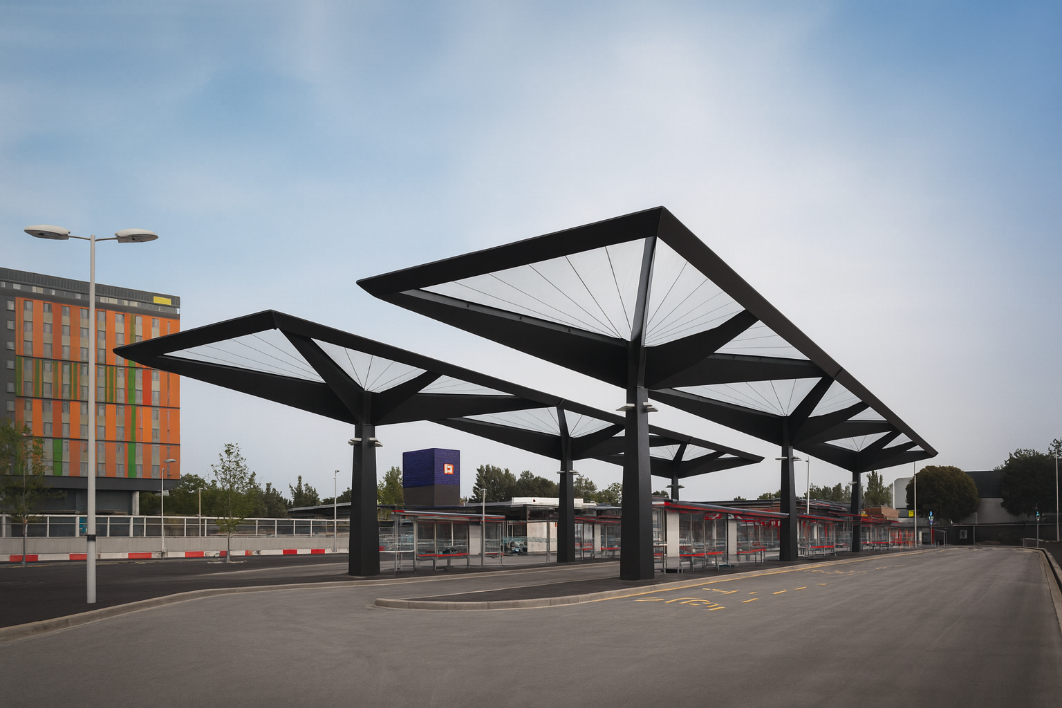 London Tottenham Hale Bus Station with innovative ETFE canopy system by Lightspan