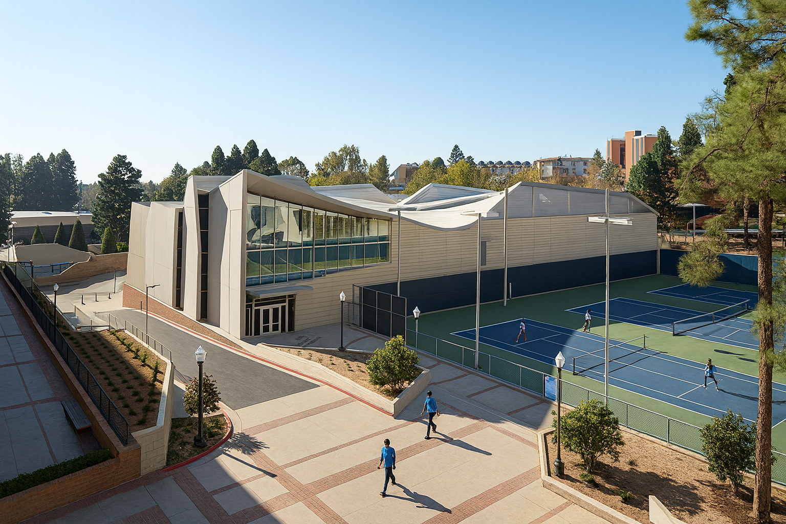 Los Angeles UCLA Basketball arena featuring a modern ETFE system by Lightspan