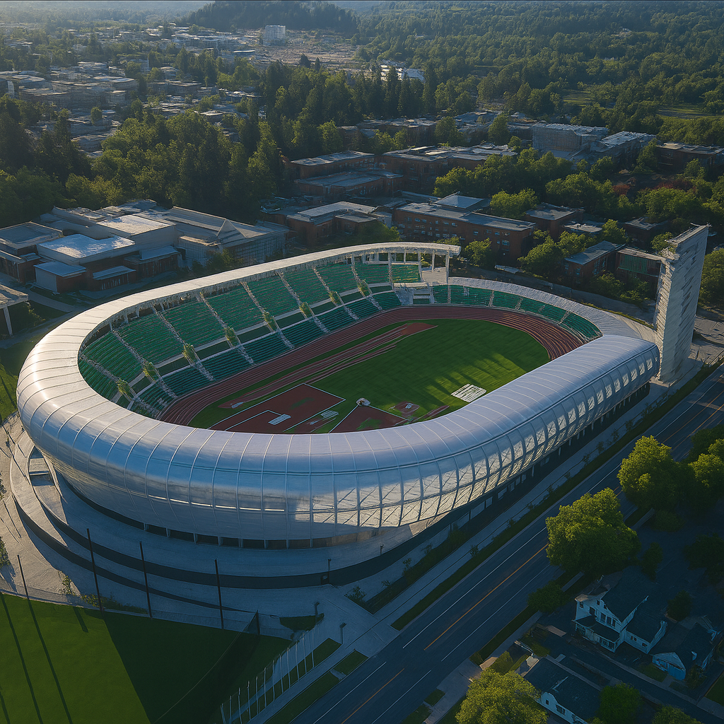 Eugene Hayward Field in Oregon featuring an advanced ETFE system by Lightspan