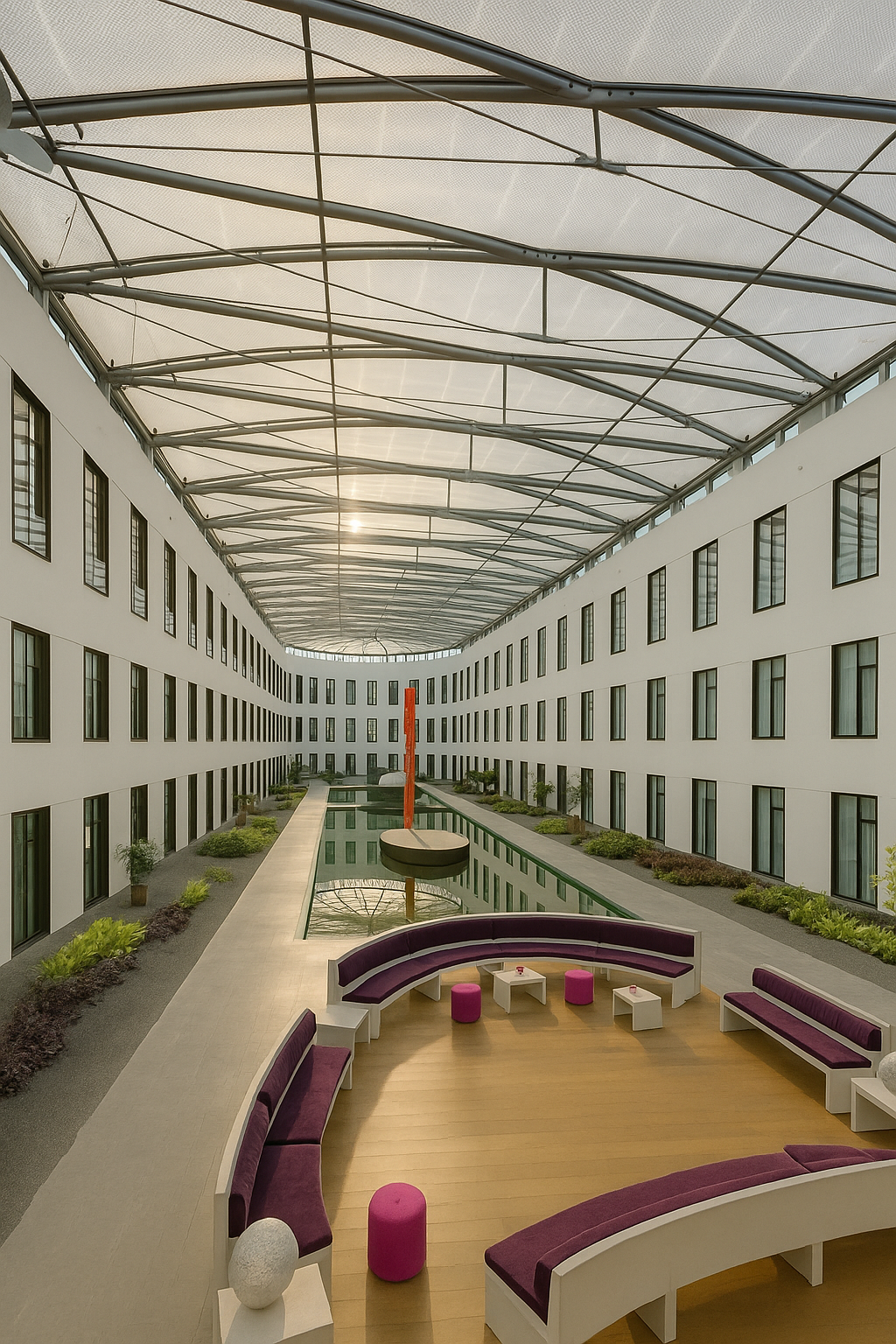 AI-generated image of a shopping center in Berlin's Stephankiez neighborhood.