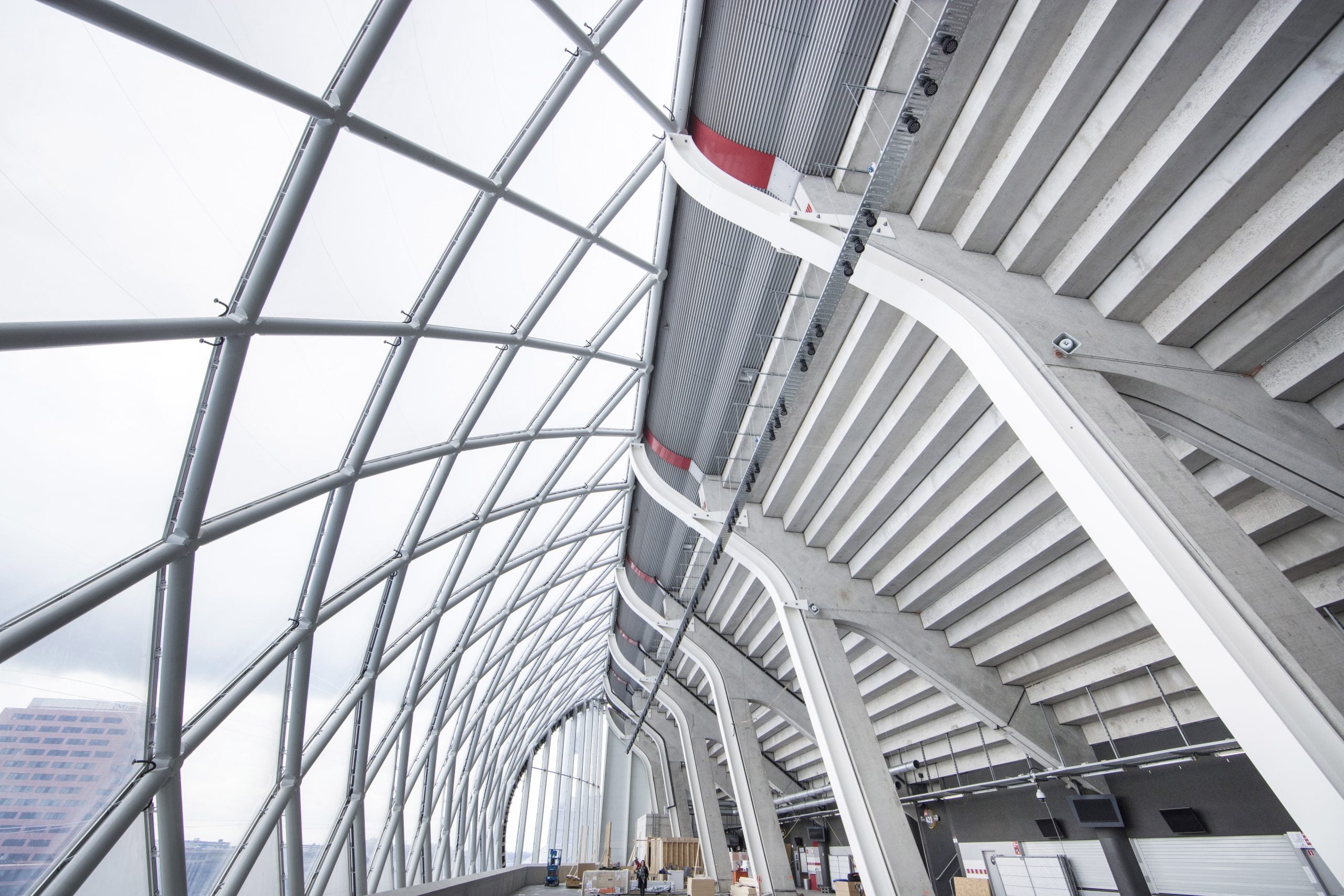 ETFE Facade from the inside
