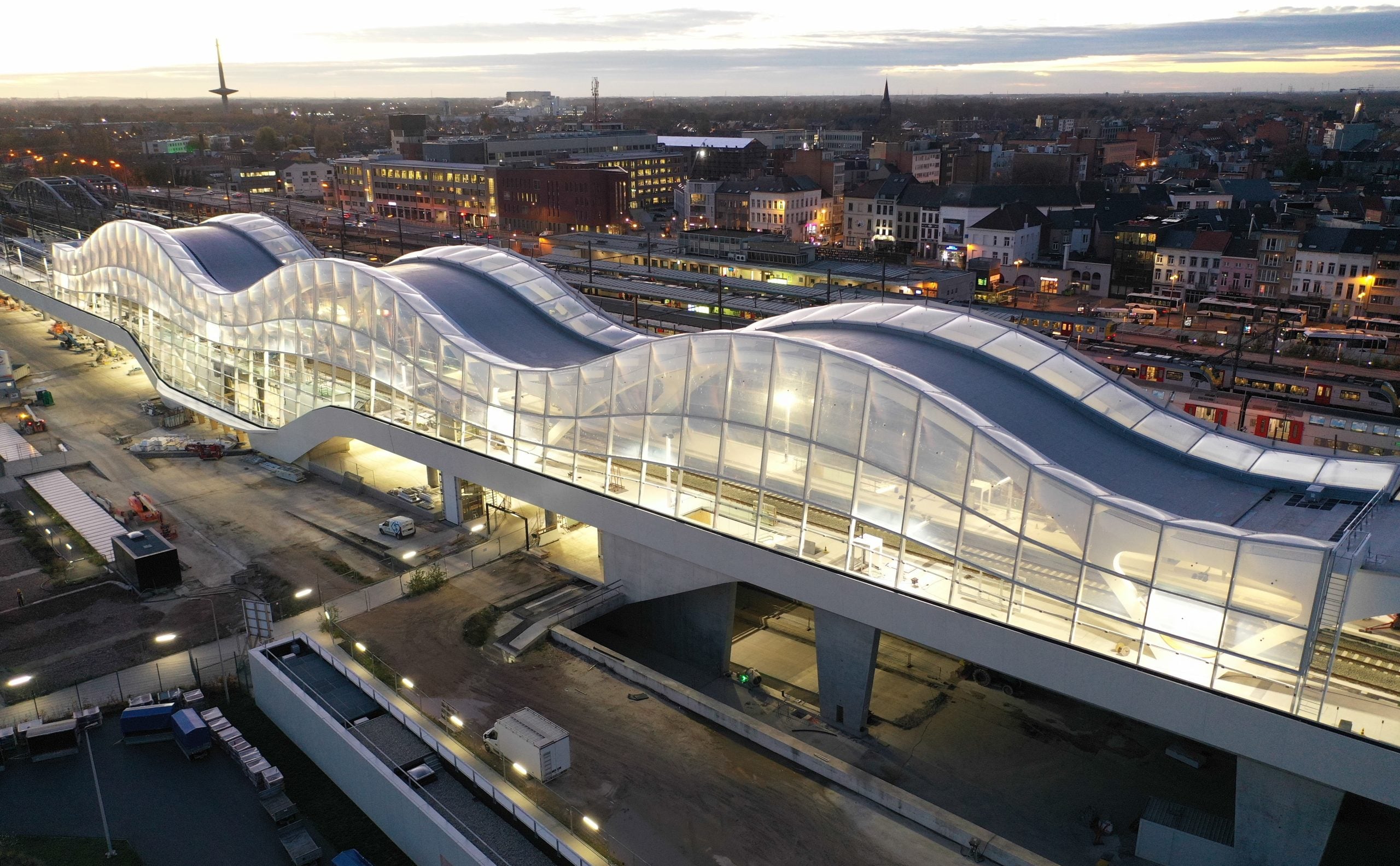 ETFE facade on a Trainstation