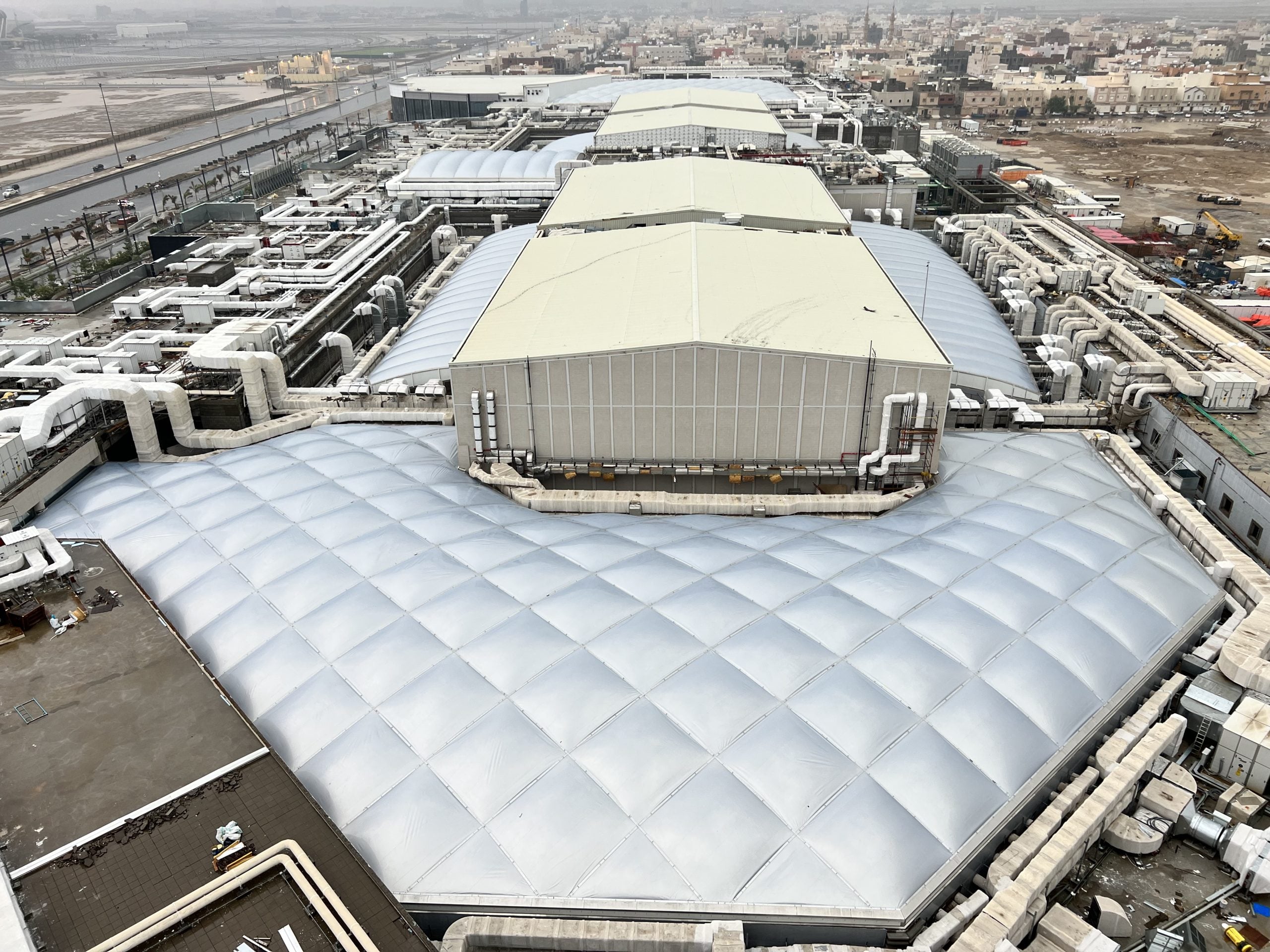 Roof made of ETFE Cushions from outside