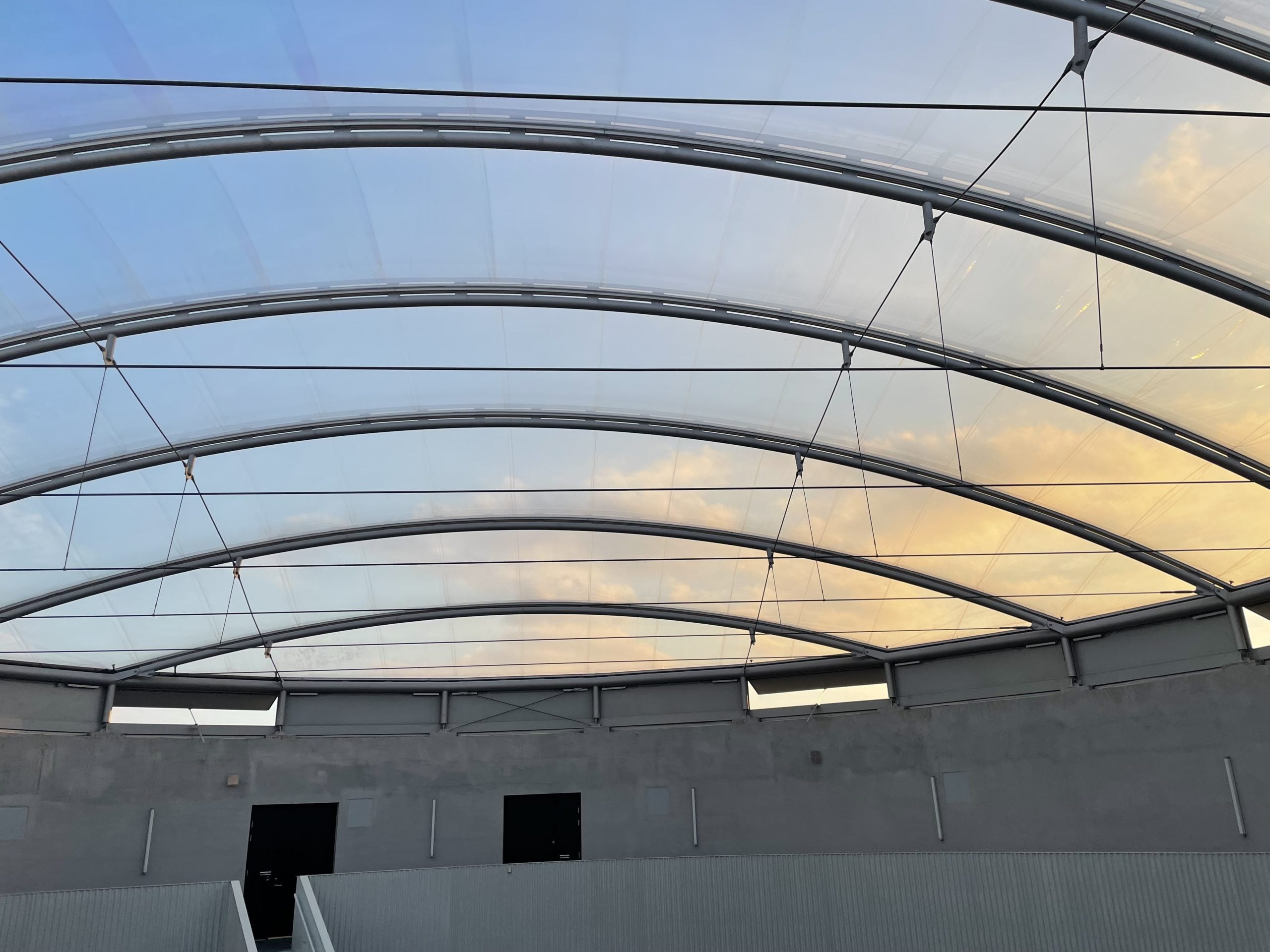 ETFE Roof from inside